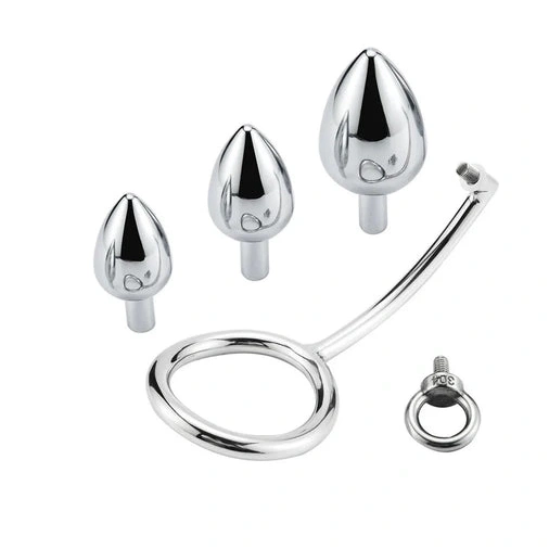 Hook Set Stainless with 4663 Steel Cock Anal Ring DiscreetChoice 0813